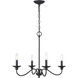 Delvona 4 Light 24.13 inch Matte Black Chandelier Ceiling Light